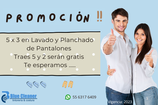 Promoción Lavado y Planchado de Pantalones